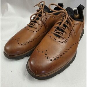 Cole Haan (Sz 11.5 M) Men's C31884 British Tan 4.ZERØGRAND Wingtip Oxford Shoes